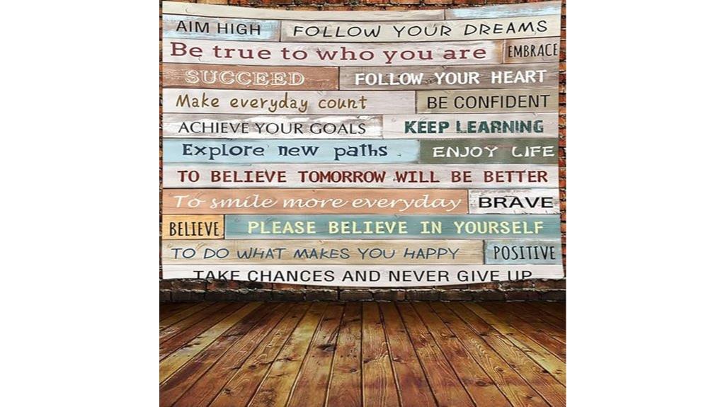 motivational quotes wall tapestry