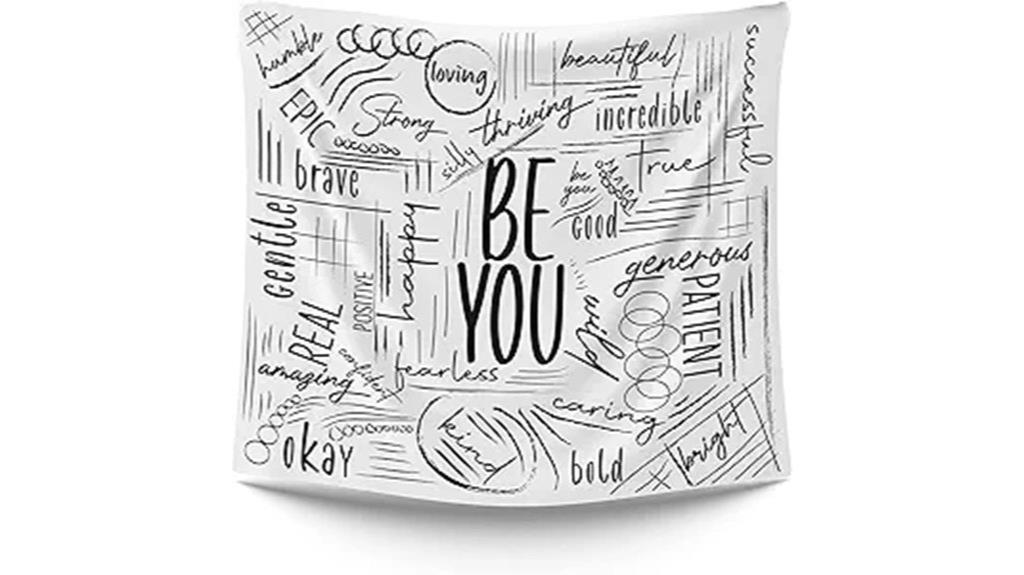 motivational tapestry with quote
