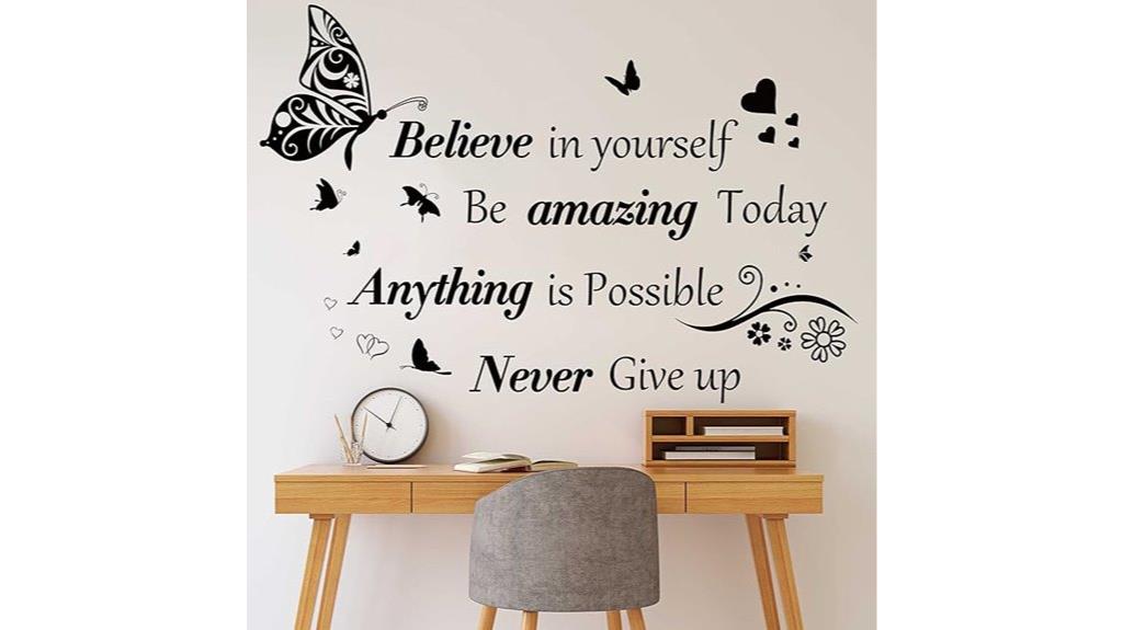 motivational wall quote decals