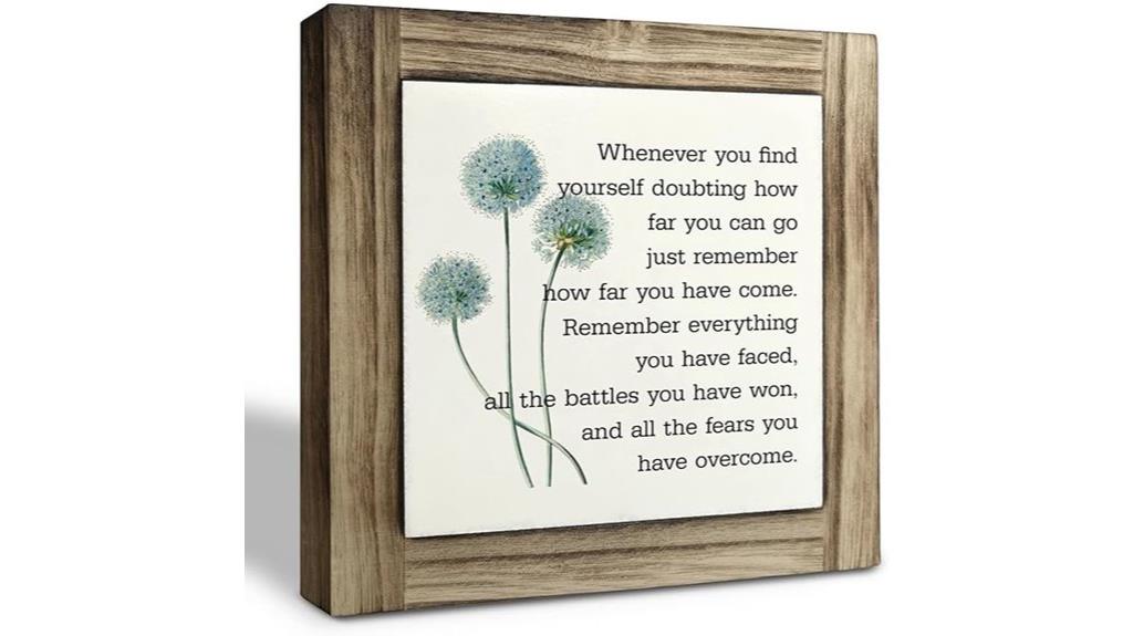 motivational wooden wall art