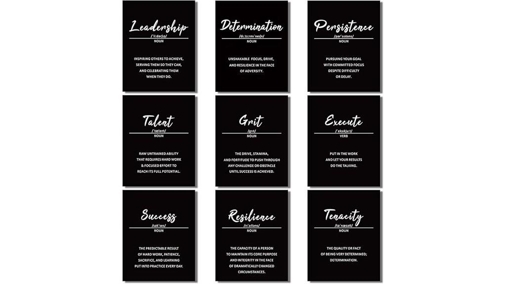 nine inspirational wall art