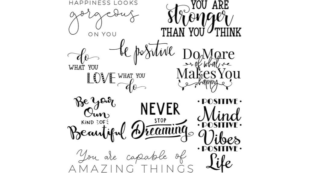nine inspirational wall quotes