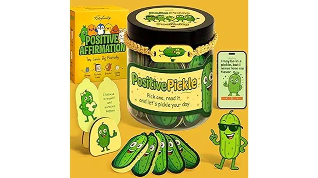 pickle affirmation card jar