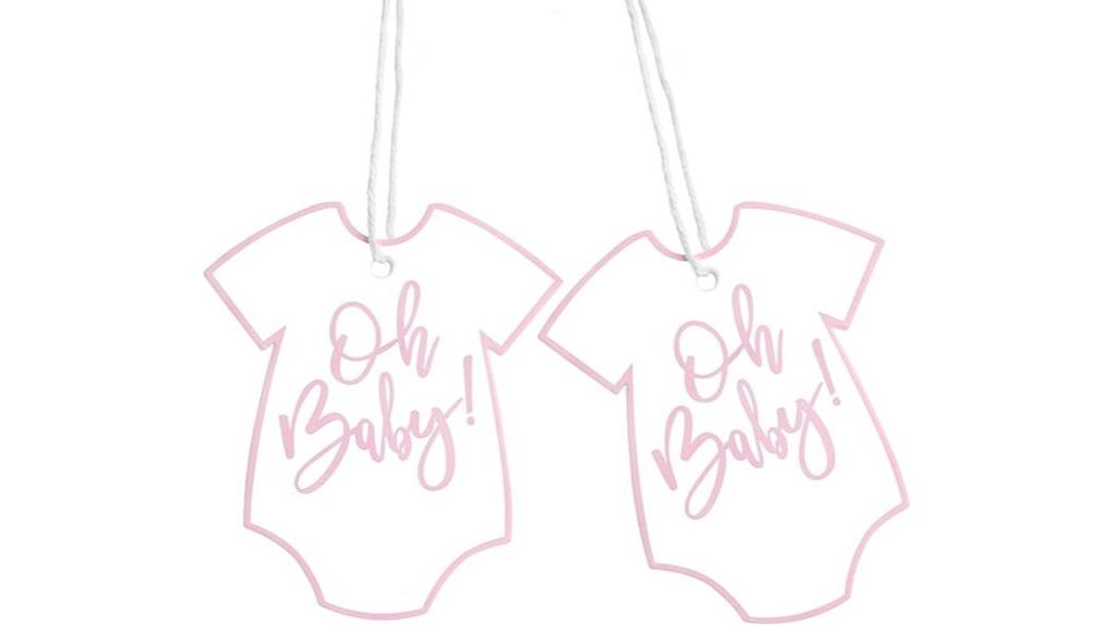 pink baby gift tags