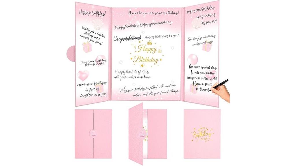 pink birthday guest book
