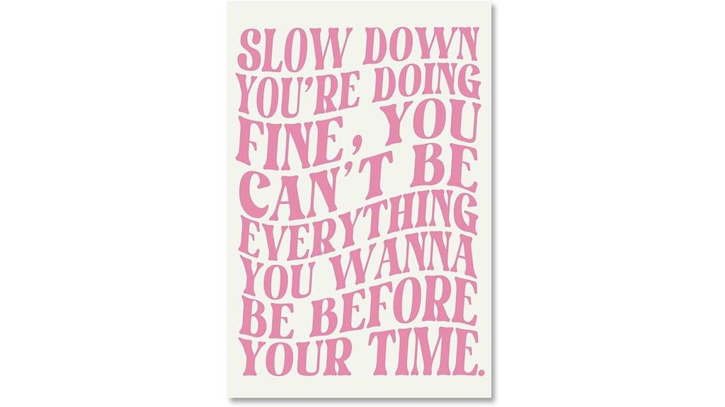 pink inspirational wall art
