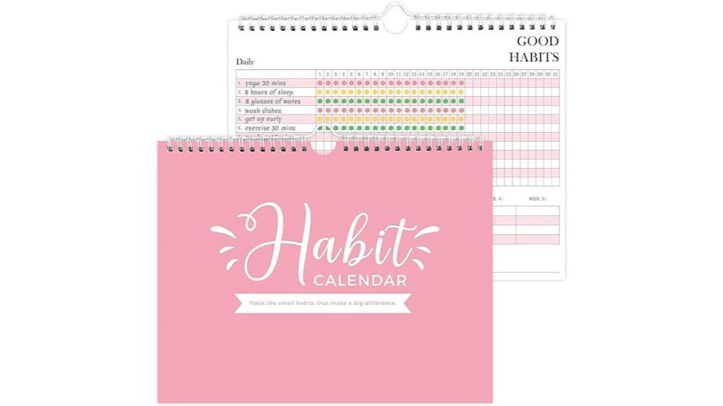 pink spiral habit planner