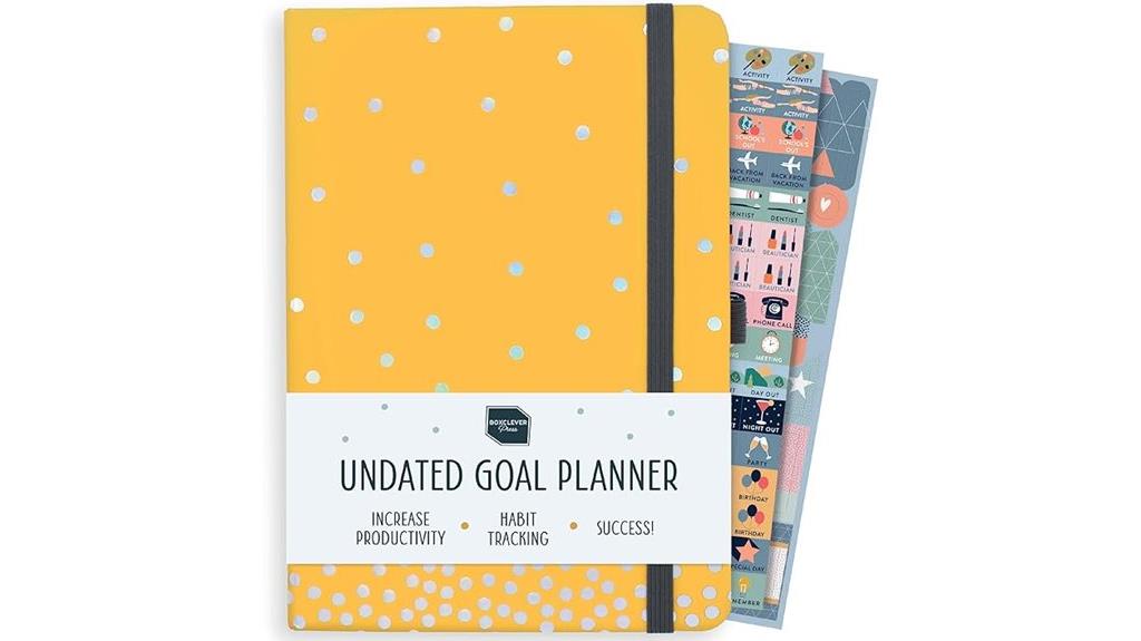 planner with vision boards