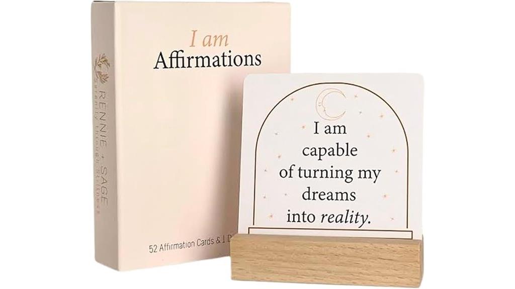 positive affirmation cards stand