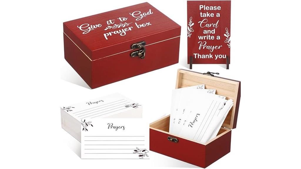 prayer box with cards