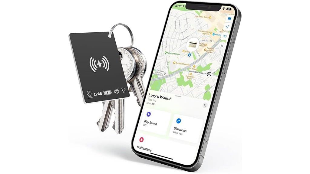 rechargeable wallet tracking tag