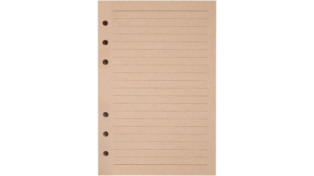 refillable a6 lined journals