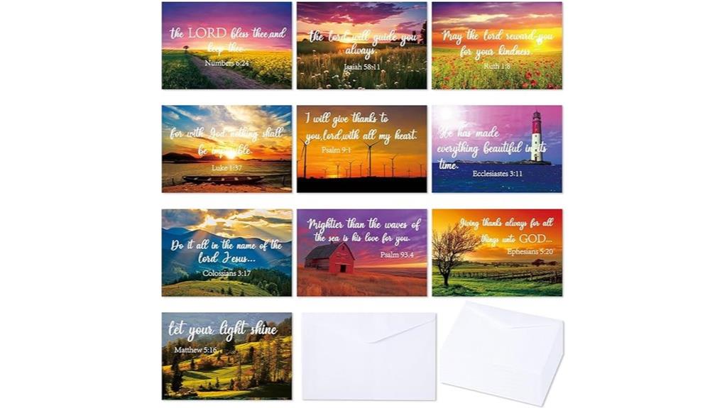 religious cards with bible verses