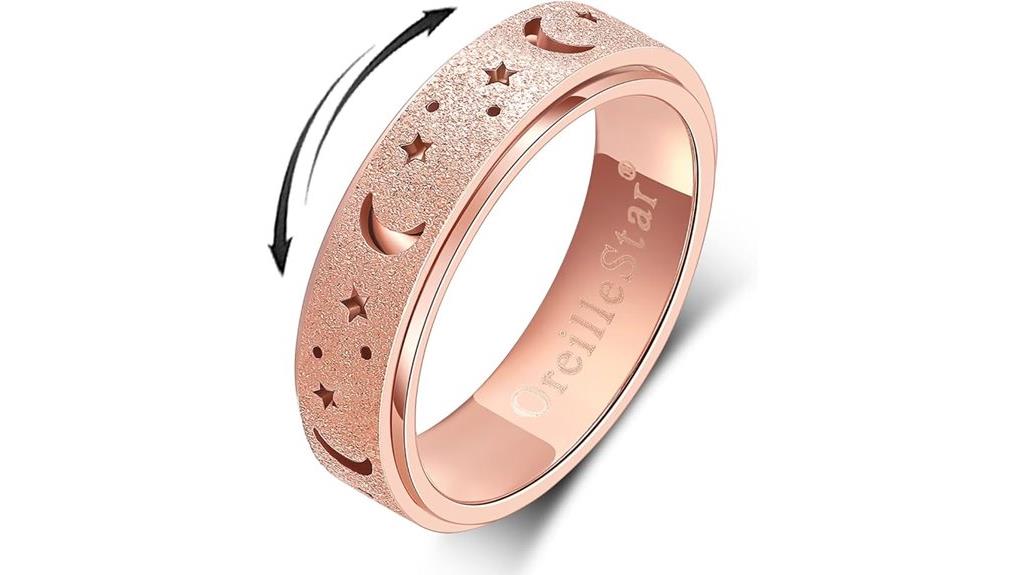 rose gold anxiety ring