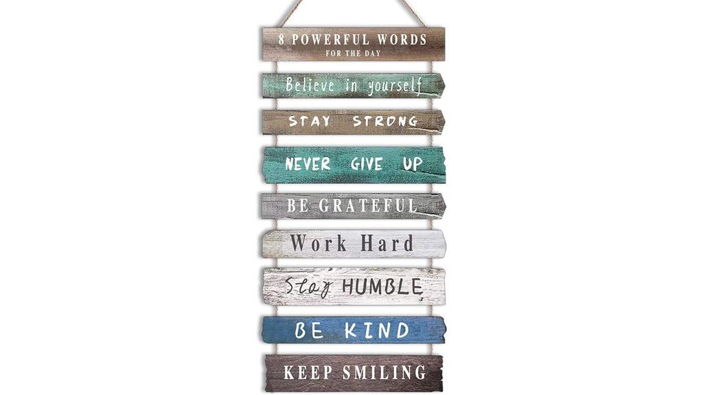 rustic motivational office decor