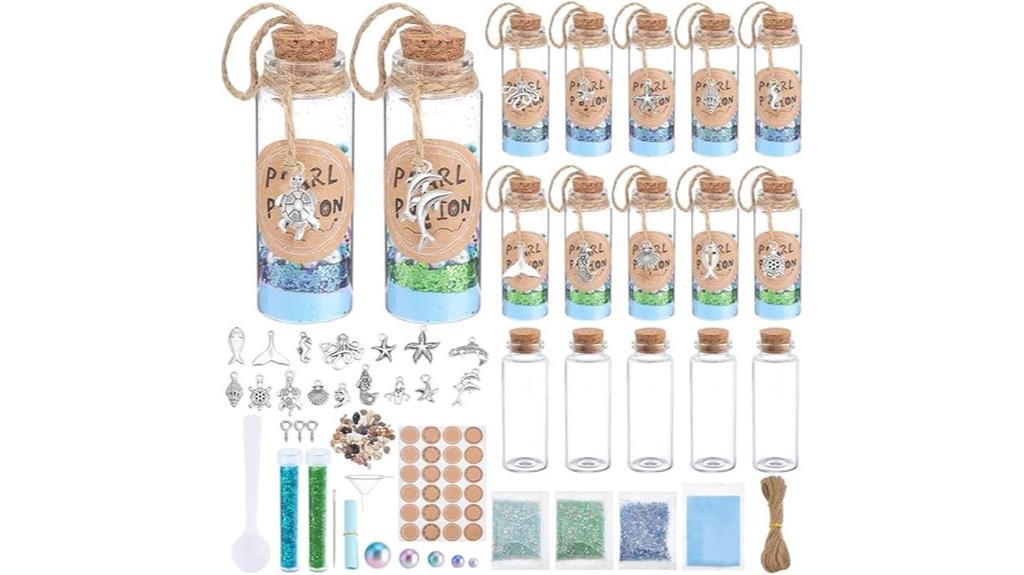 sea glass mermaid bottle ornaments