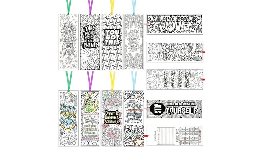 set of 120 student bookmarks