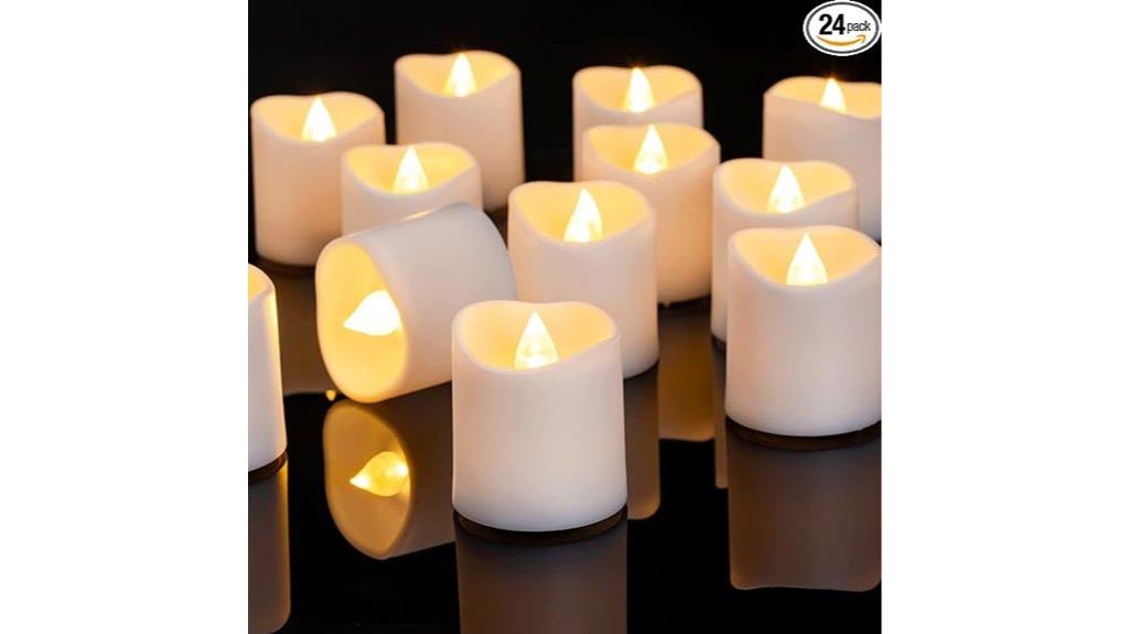 set of 24 flameless candles
