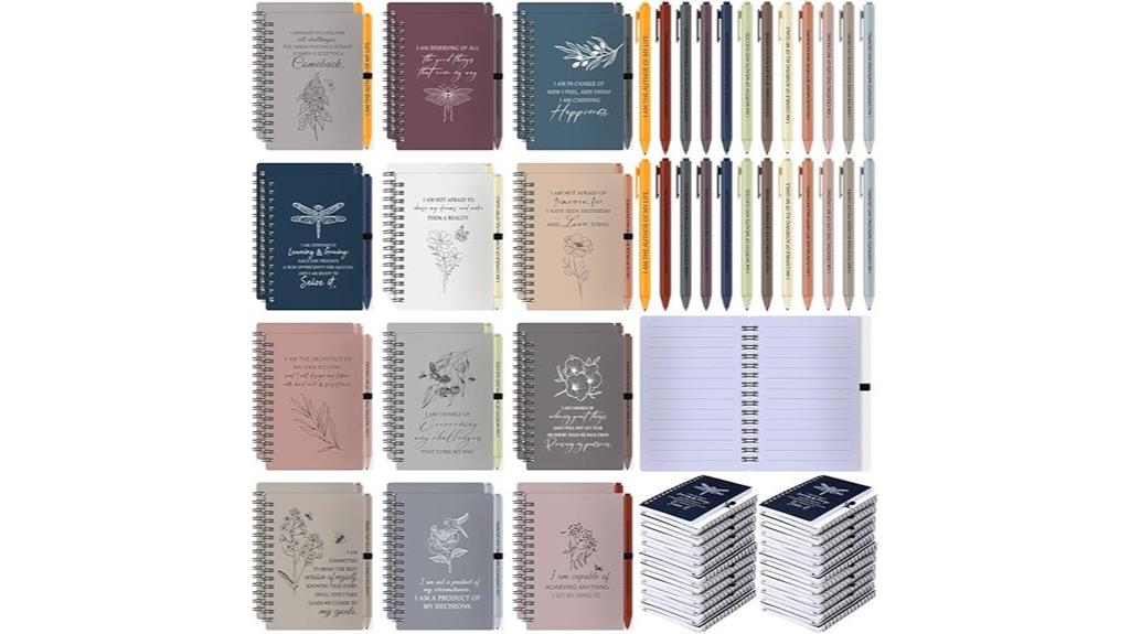 set of affirmation notebooks