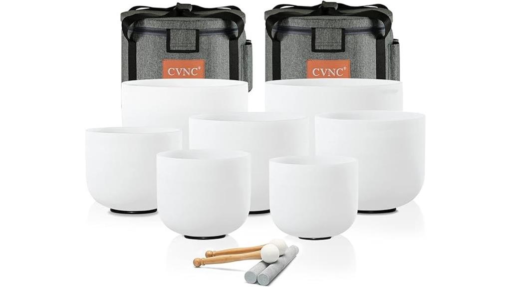 seven crystal bowls