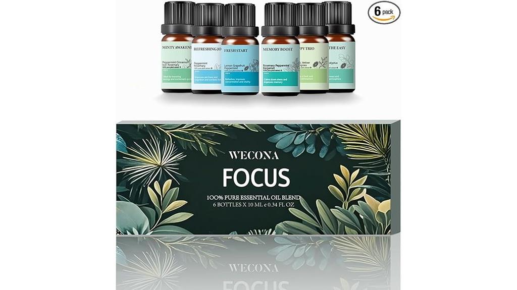 six 10ml essential oils