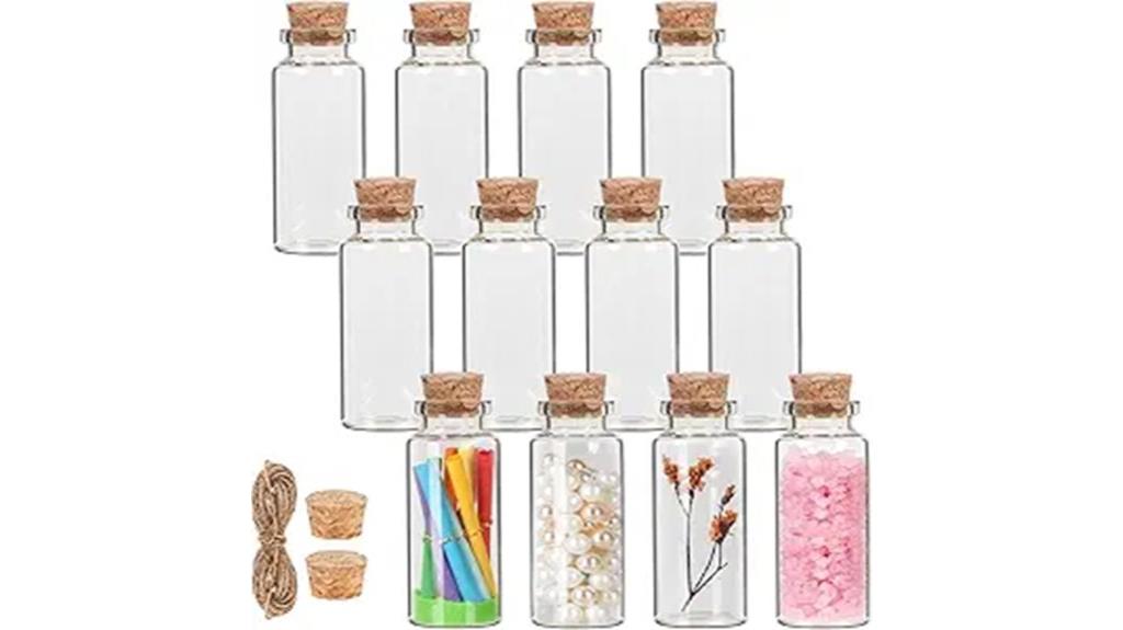 small glass bottles pack