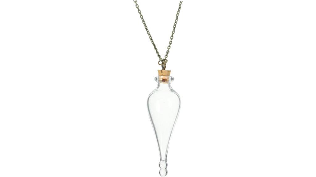 small glass wish bottle