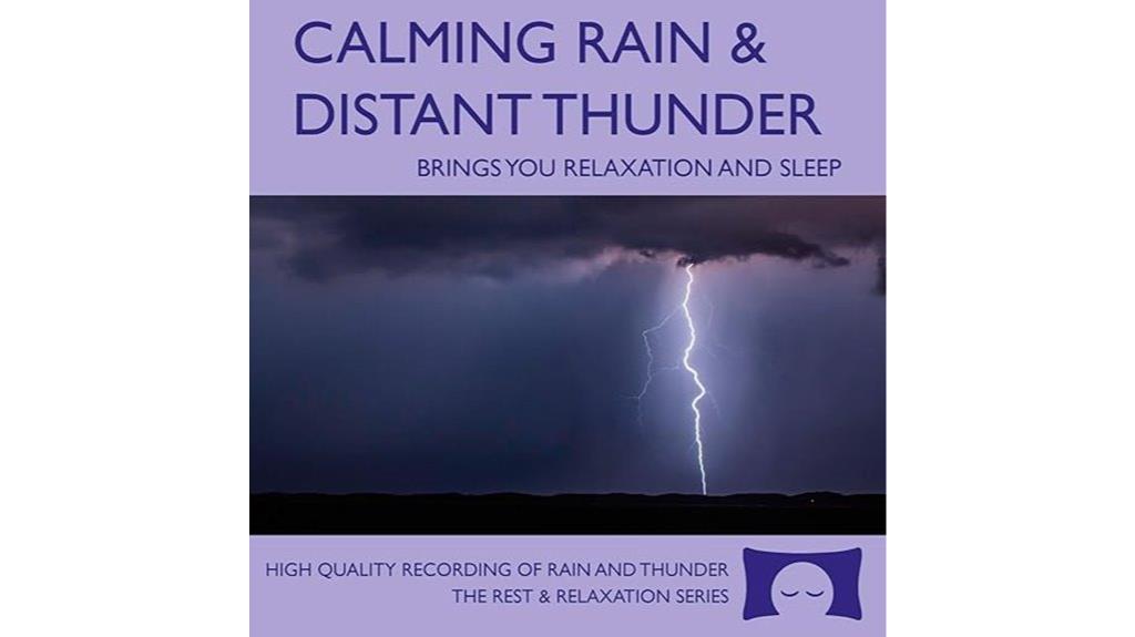 soothing rain with thunder