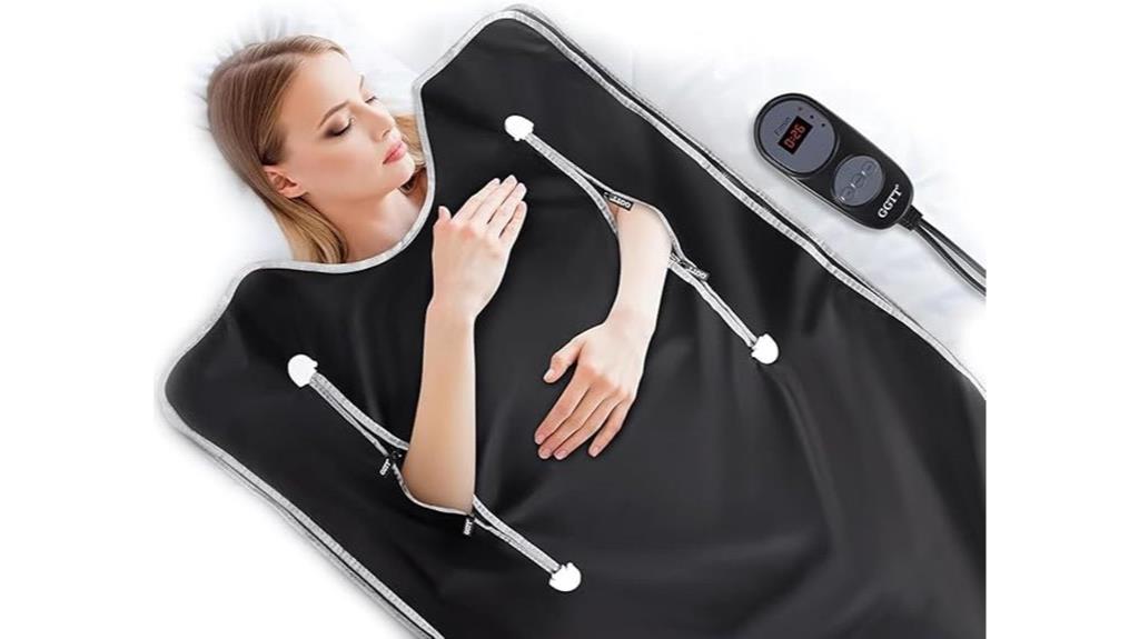 space black sauna blanket