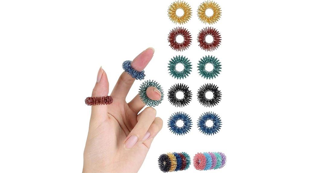 spiky sensory ring set
