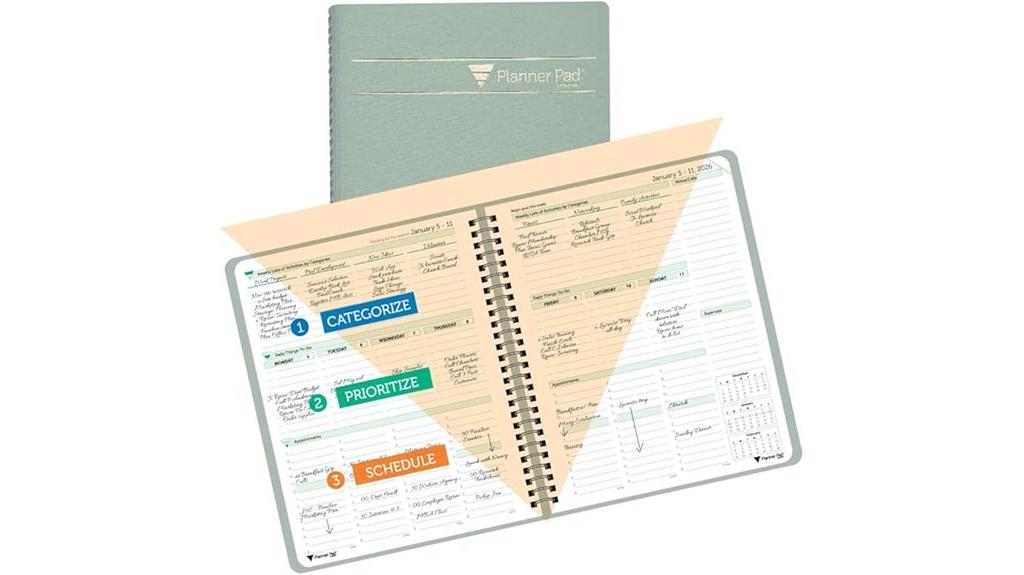 spiral bound 2026 planner