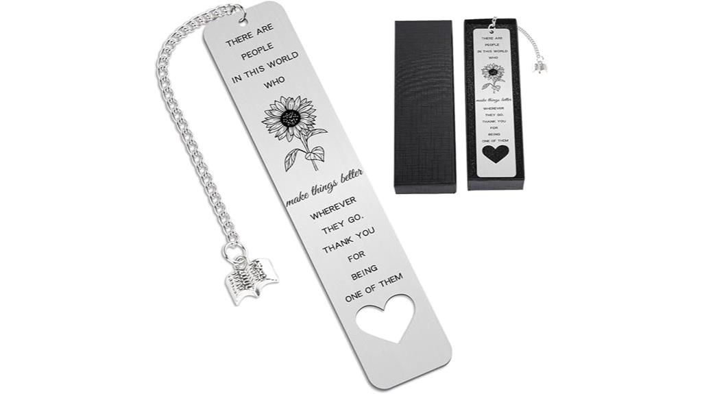 sunflower gifts inspirational bookmark