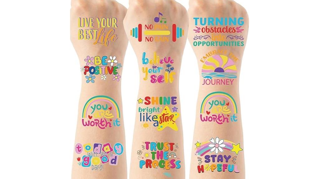 temporary inspirational tattoo stickers