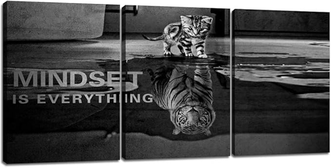 three panel motivational wall art