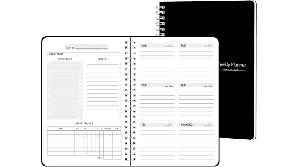 tree themed planner with goals