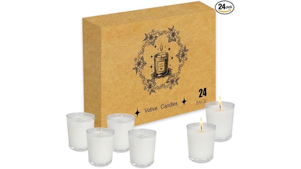 twenty four unscented votive candles