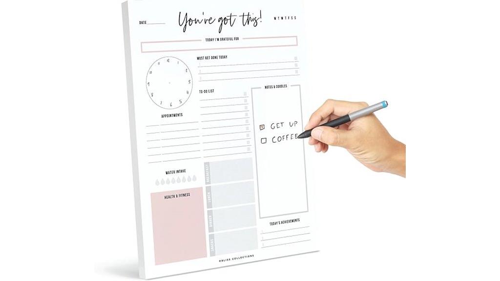 undated tear off planner