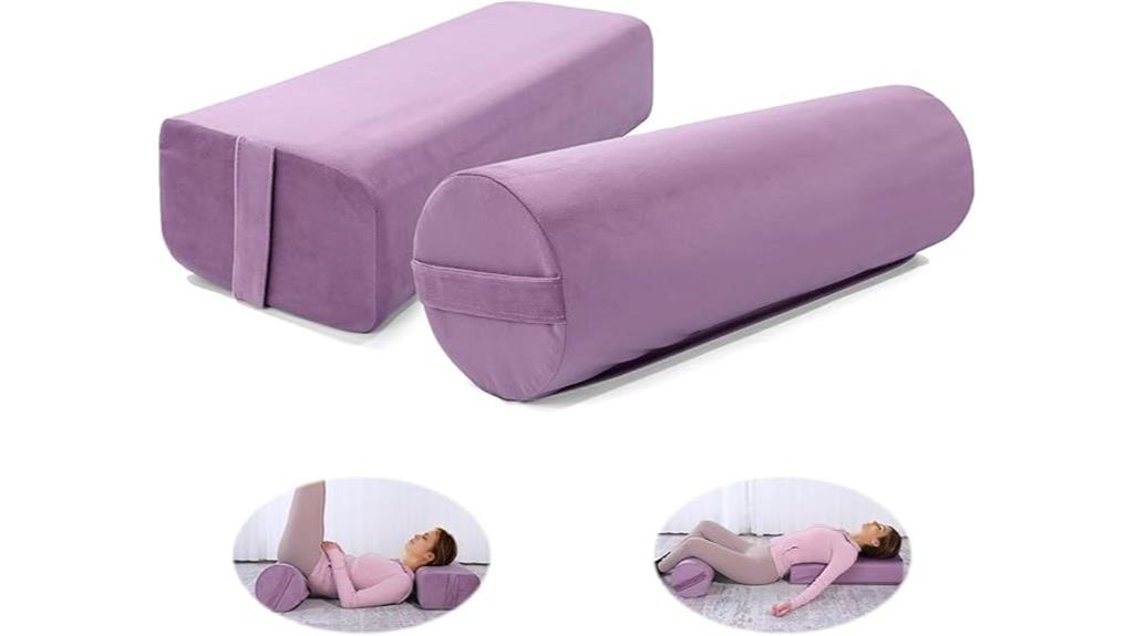 velvet cover yoga bolster