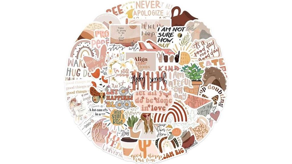 vintage boho inspirational stickers