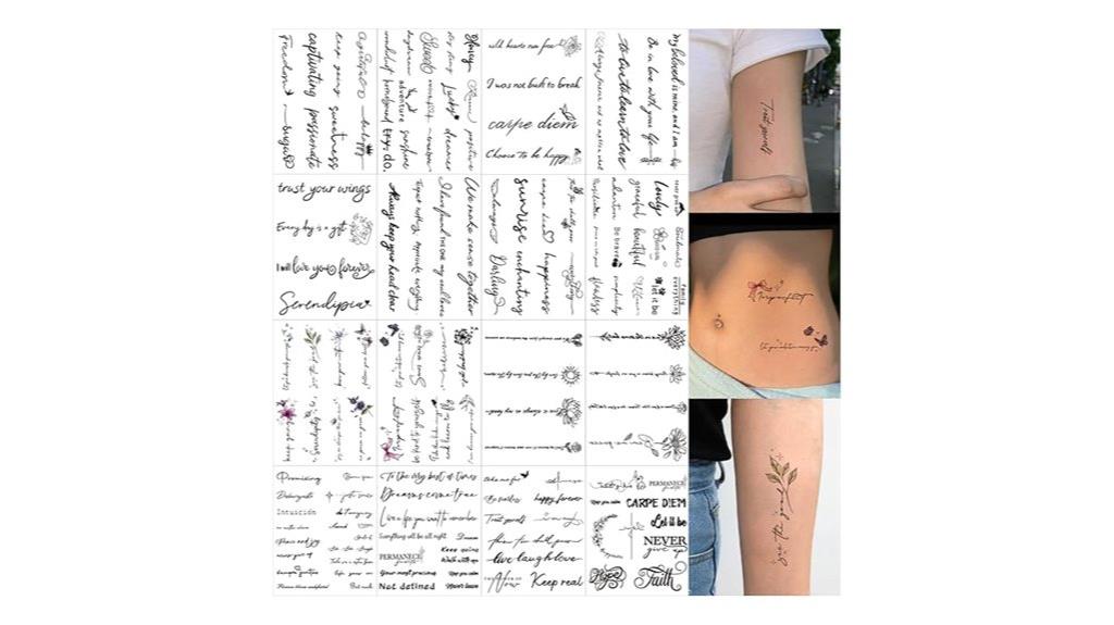 waterproof temporary tattoo sheets