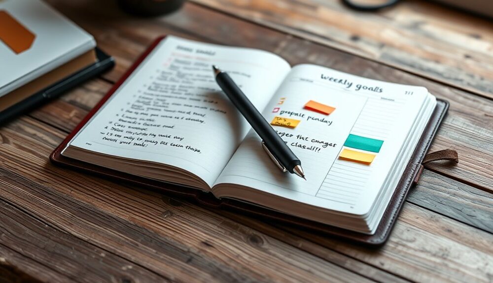 weekly goal review notebooks