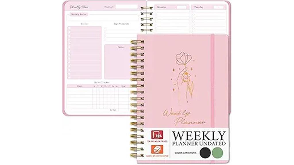 weekly planner for unspecified dates