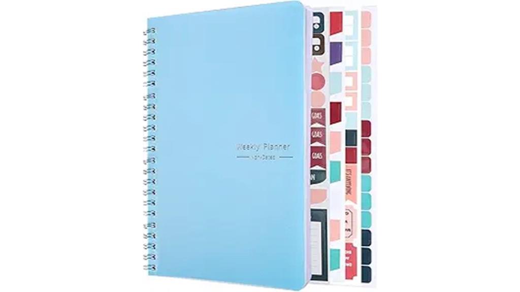weekly planner with habit stickers