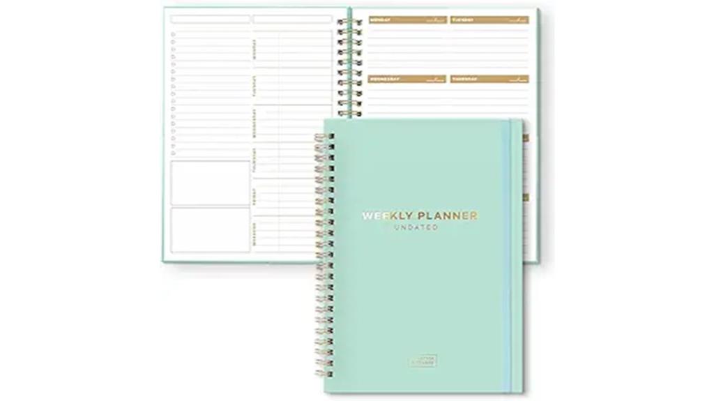 weekly undated planner