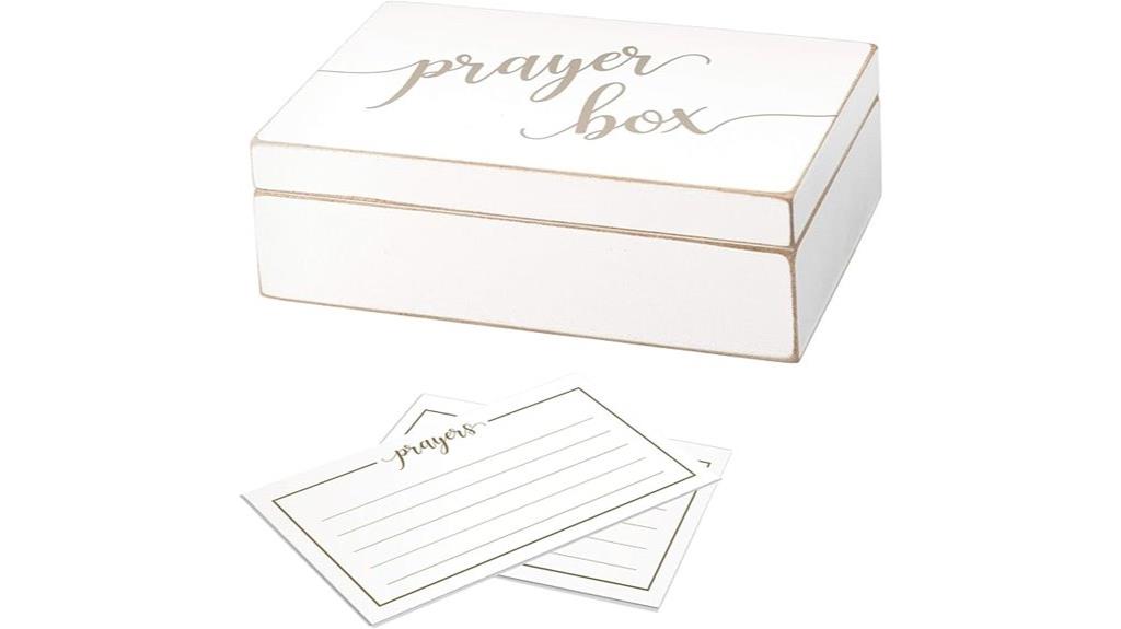 white distressed prayer box