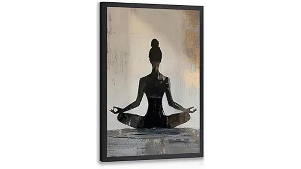 wood framed zen wall art