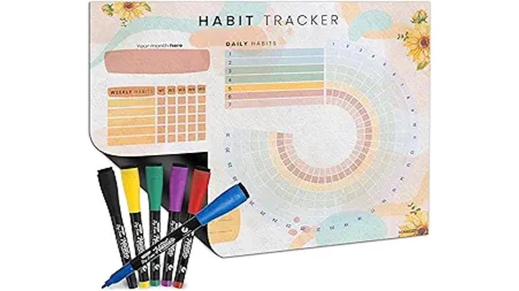 workout habit fridge calendar