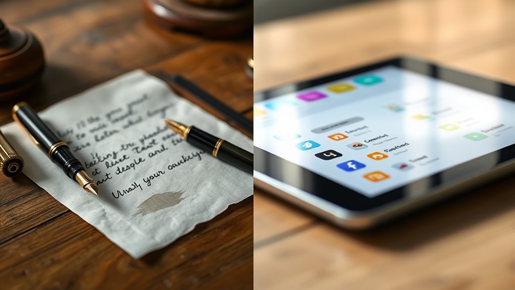 handwritten versus digital wishes