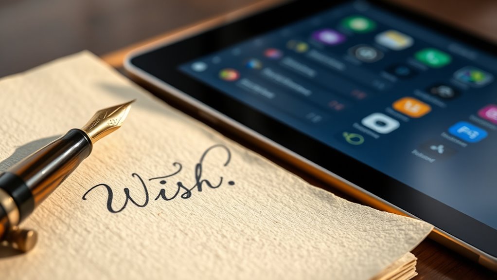 handwritten vs digital wishes