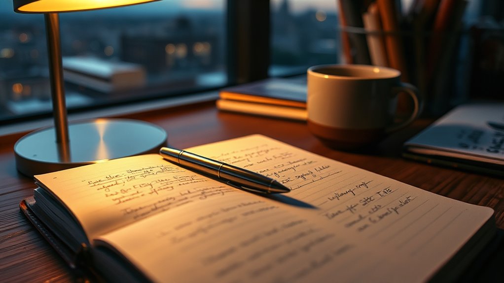 mindful reflective journaling practice